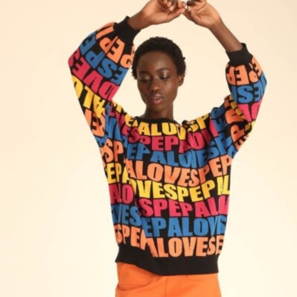 PEPALOVES graphic oversized sweater